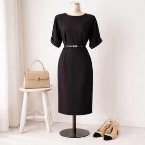 Asos Women's Black Midi Black Dress Size 8